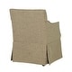 preview thumbnail 12 of 33, Martha Stewart London Upholstered Skirted Dining Arm Chair with Hidden Casters