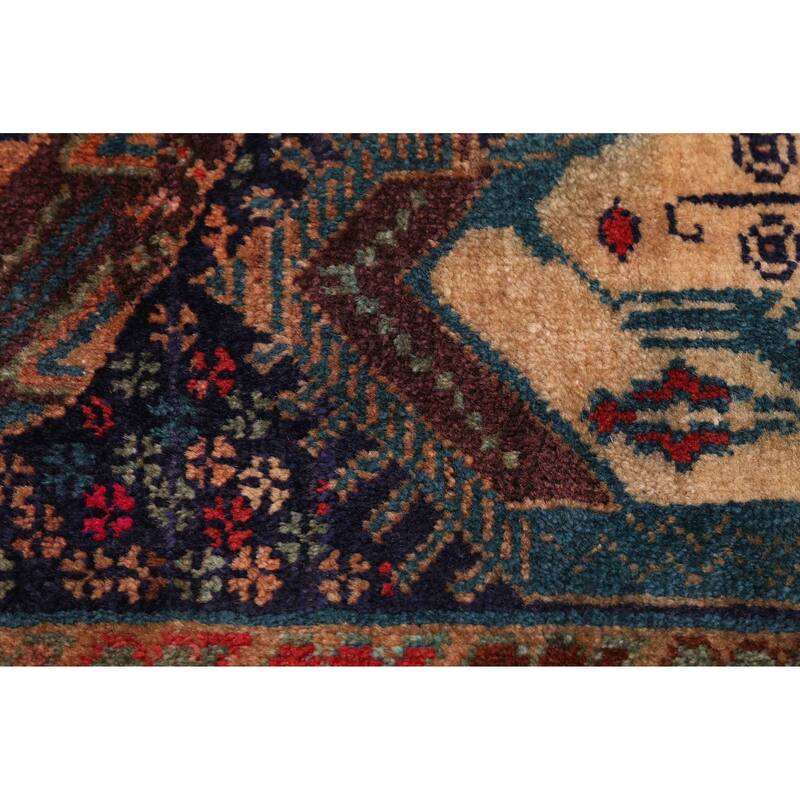 ECARPETGALLERY Hand-knotted Teimani Dark Navy Wool Rug - 3'8 x 6'5