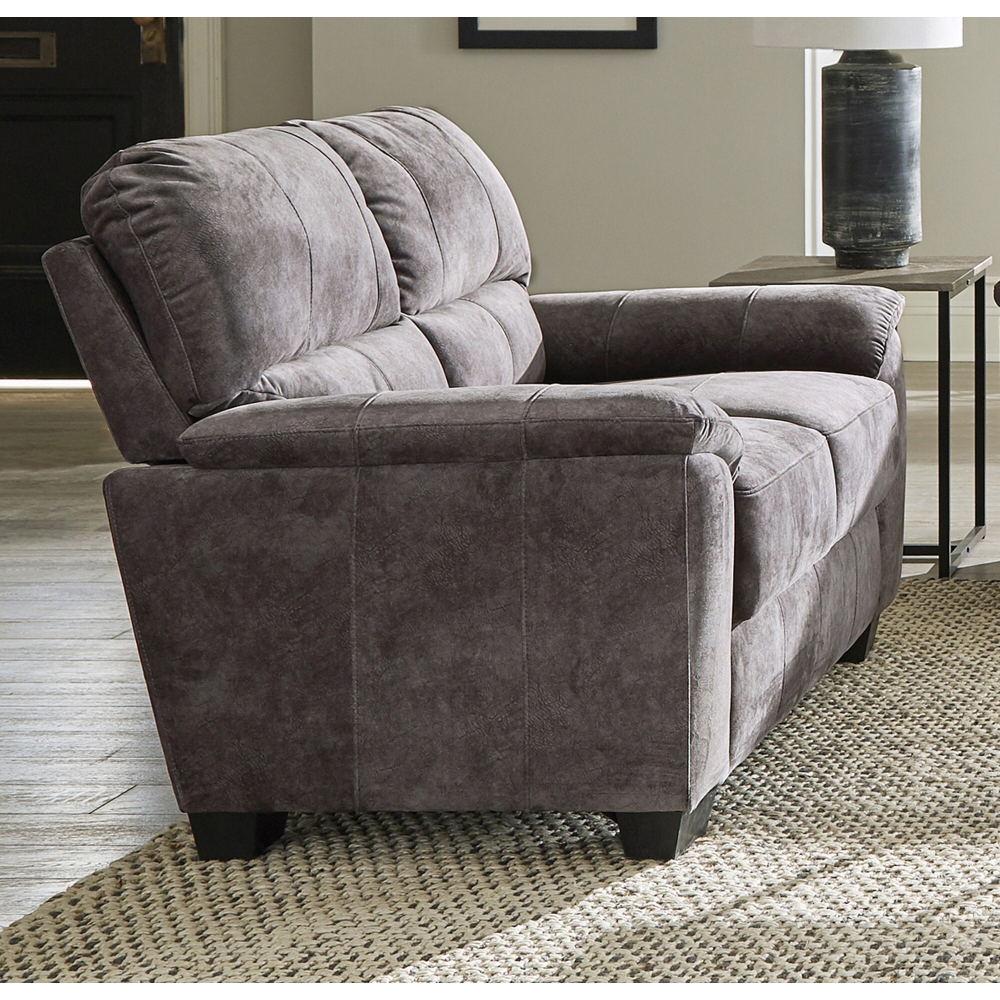 Pillow top cheap arm loveseat