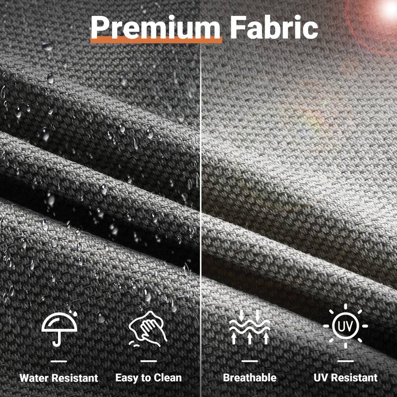 OVIOS 5-Piece Low-profile Deep Seat Wicker Outdoor Patio Furniture Set