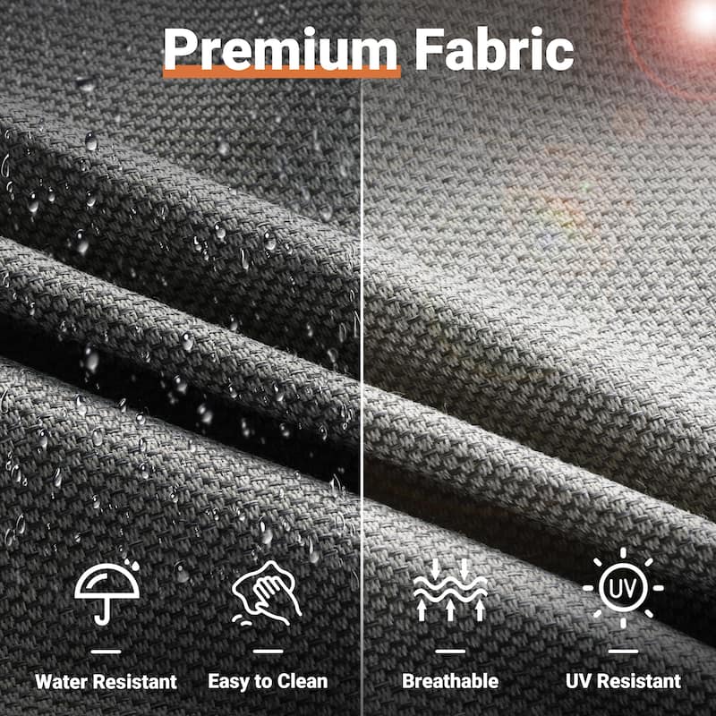 OVIOS 7-Piece Low Profile Deep Seat Wicker Outdoor Patio Furniture Set