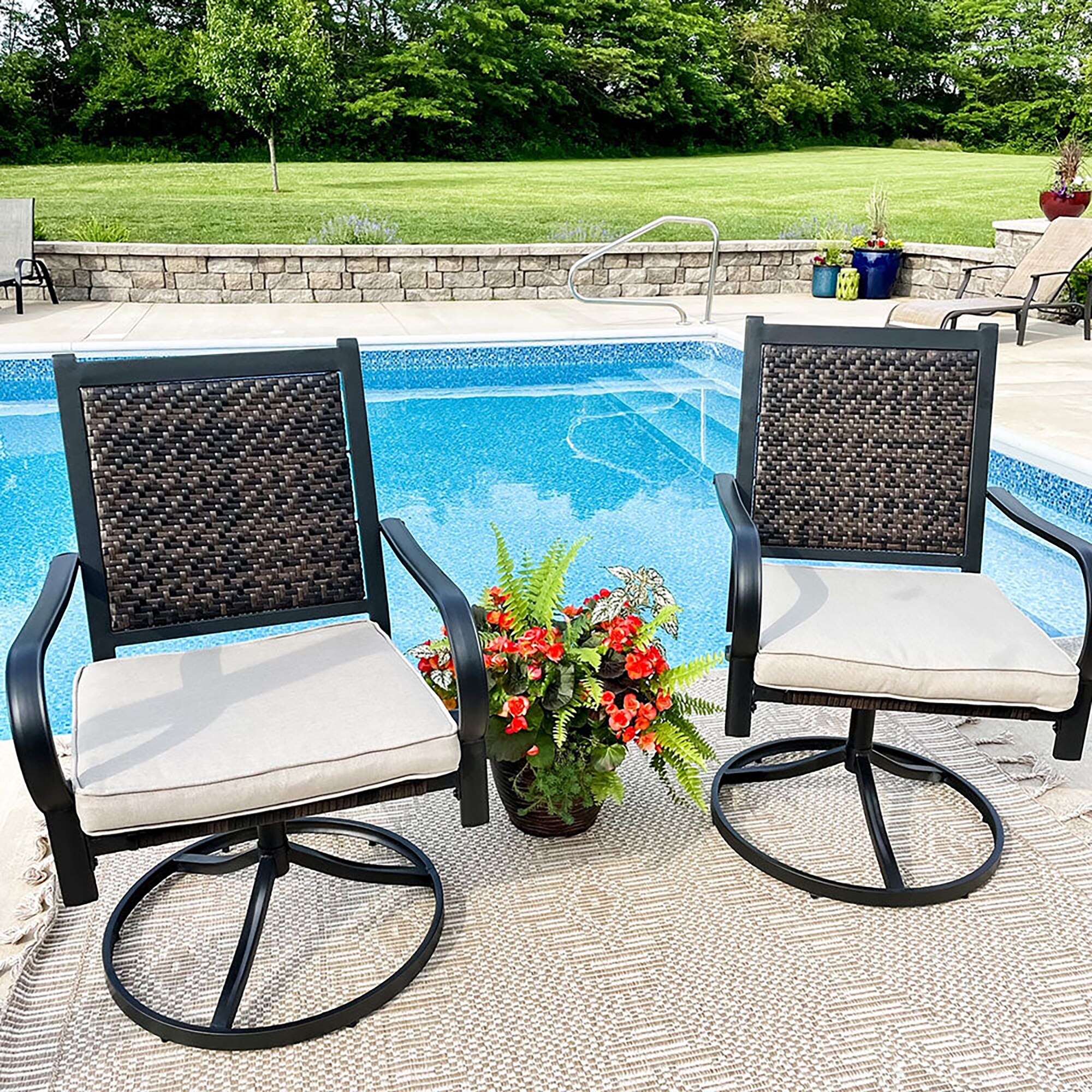 Sophia & william patio online swivel rocker dining chair