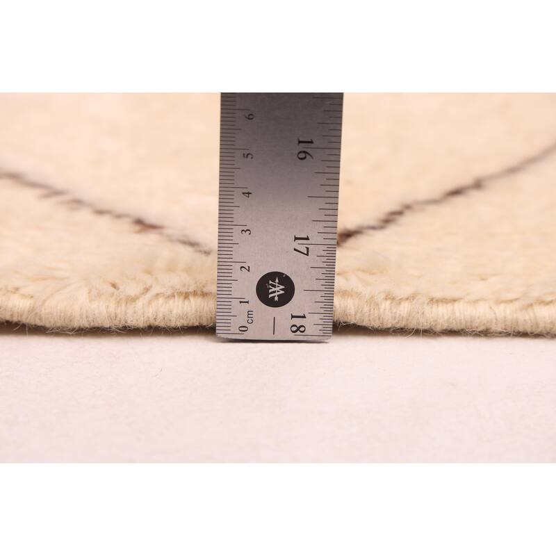 ECARPETGALLERY Hand-knotted Pak Finest Marrakesh Cream Wool Rug - 5'1 x 6'8