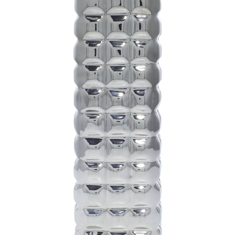 Ceramic Decorative Vase with Varying Patterns - Set of 3 Silver - Roche River Decor