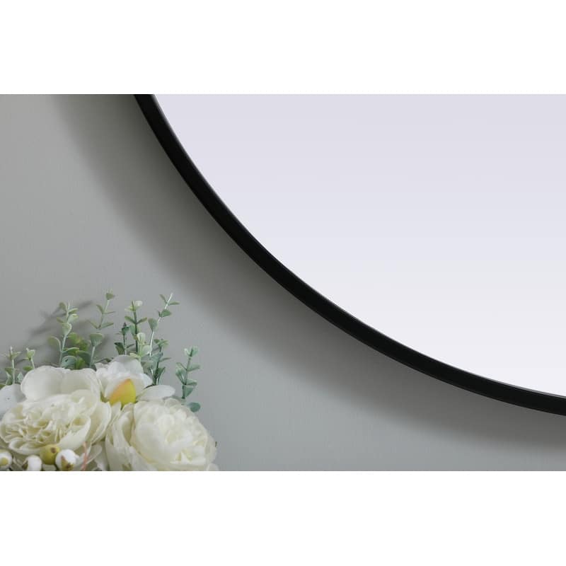 Indigo Home Metal Frame Oval Mirror 27x40 Inch