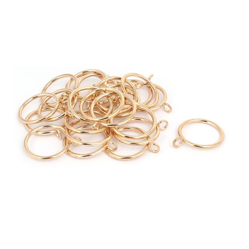 Metal Drapes Curtain Eyelet Rings Gold Tone 38mm Inner Diameter 24pcs - Gold Tone