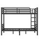 preview thumbnail 5 of 22, Black Metal Bunk Bed Frame for Teens and Adults, No Box Spring Needed