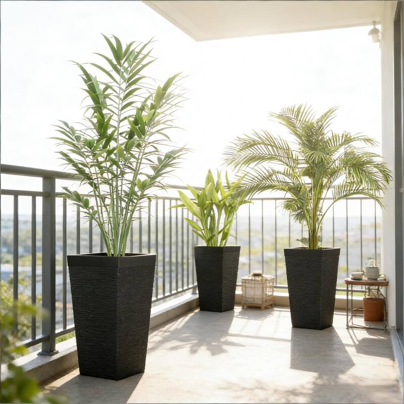 Stackable Tapered Planters Outdoor Planters Set of 3