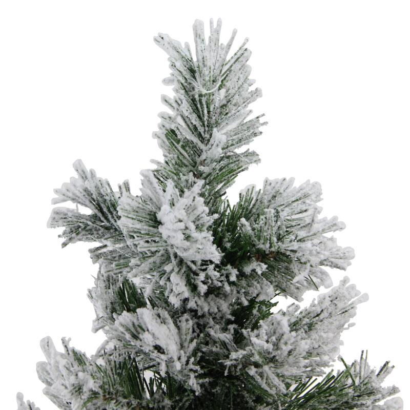 18" Flocked Pine Medium Artificial Christmas Tree in Burlap Base - 1.5 Foot