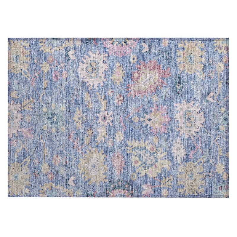 Machine Washable Indoor/ Outdoor Causal Traditional Chantille Rug