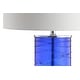 preview thumbnail 18 of 41, Coco 27.5" Modern Fused Glass Cylinder LED Table Lamp, Turquoise (Set of 2) by JONATHAN Y