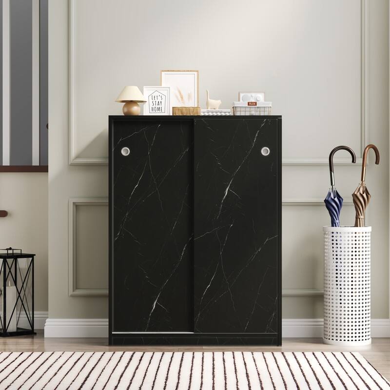 6 layers Shoe Cabinet with Sliding Door, storage at least 30 pairs shoes