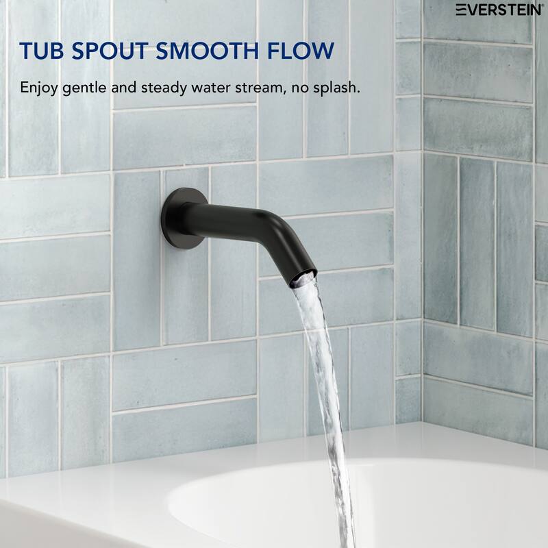 6" Dual-Function Tub and Shower Faucet Set, Modern Tub And Shower Trim Kit Valve Included