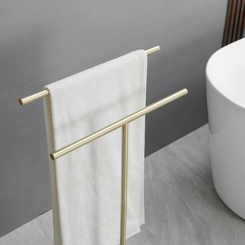 2-Tier Freestanding Towel Racks with Marble Base
