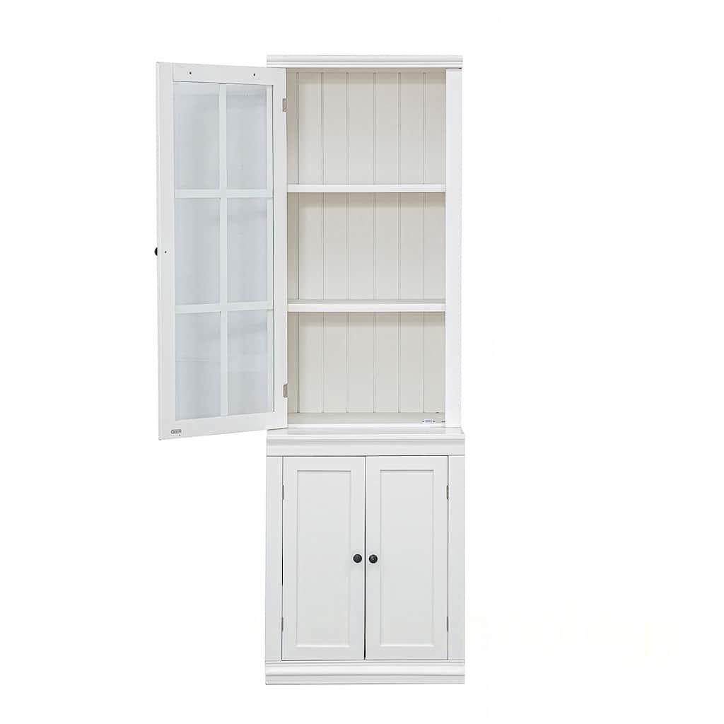 75.25" Tall Cabinet With Glass Door