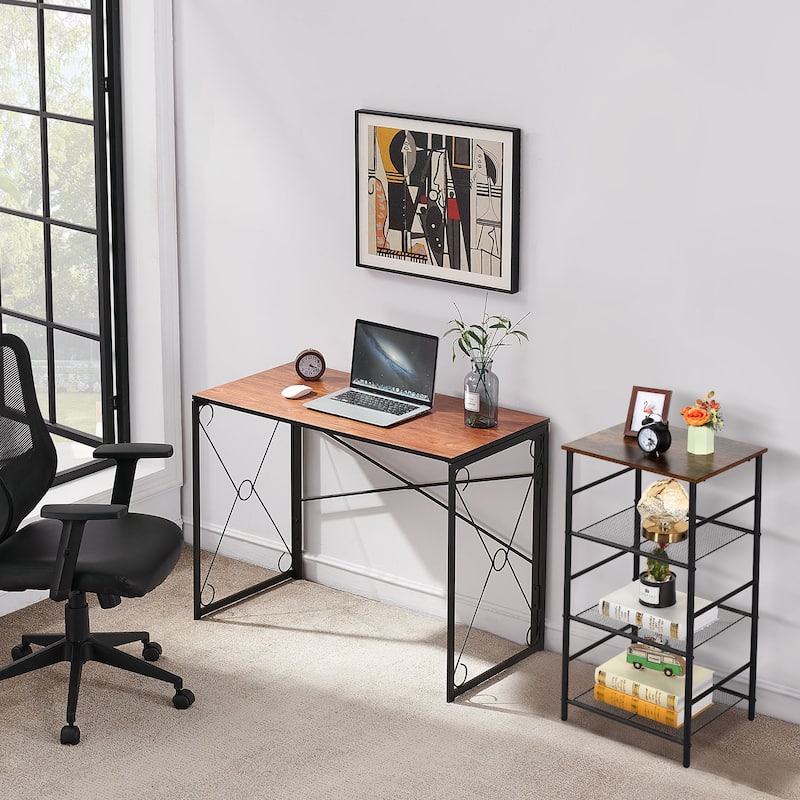 VECELO 3-Tier Nightstand Side Table/Bedside Table with Two Storage Baskets