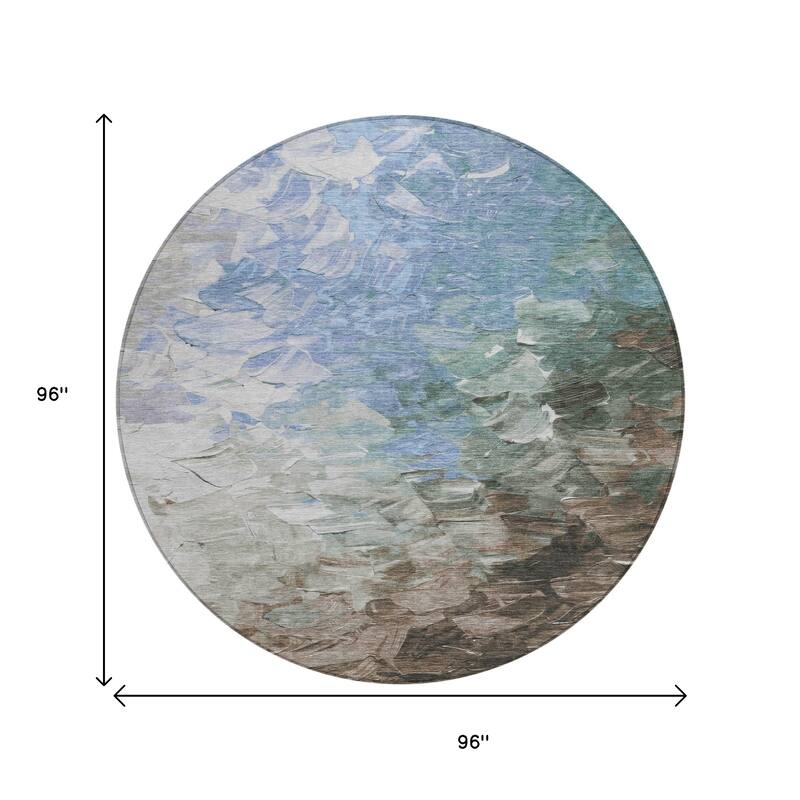 HomeRoots Abstract Transitional Rectangle Outdoor Rug