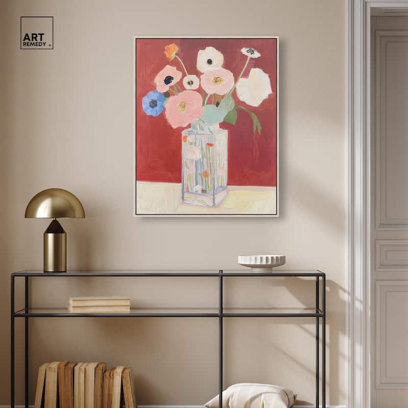Anemones in a Vase I Canvas by Art Remedy
