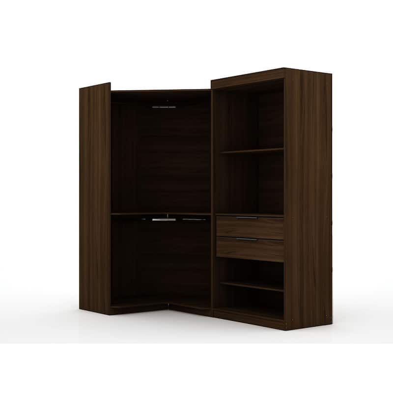 Manhattan Comfort Mulberry 2-Piece Open Wardrobe