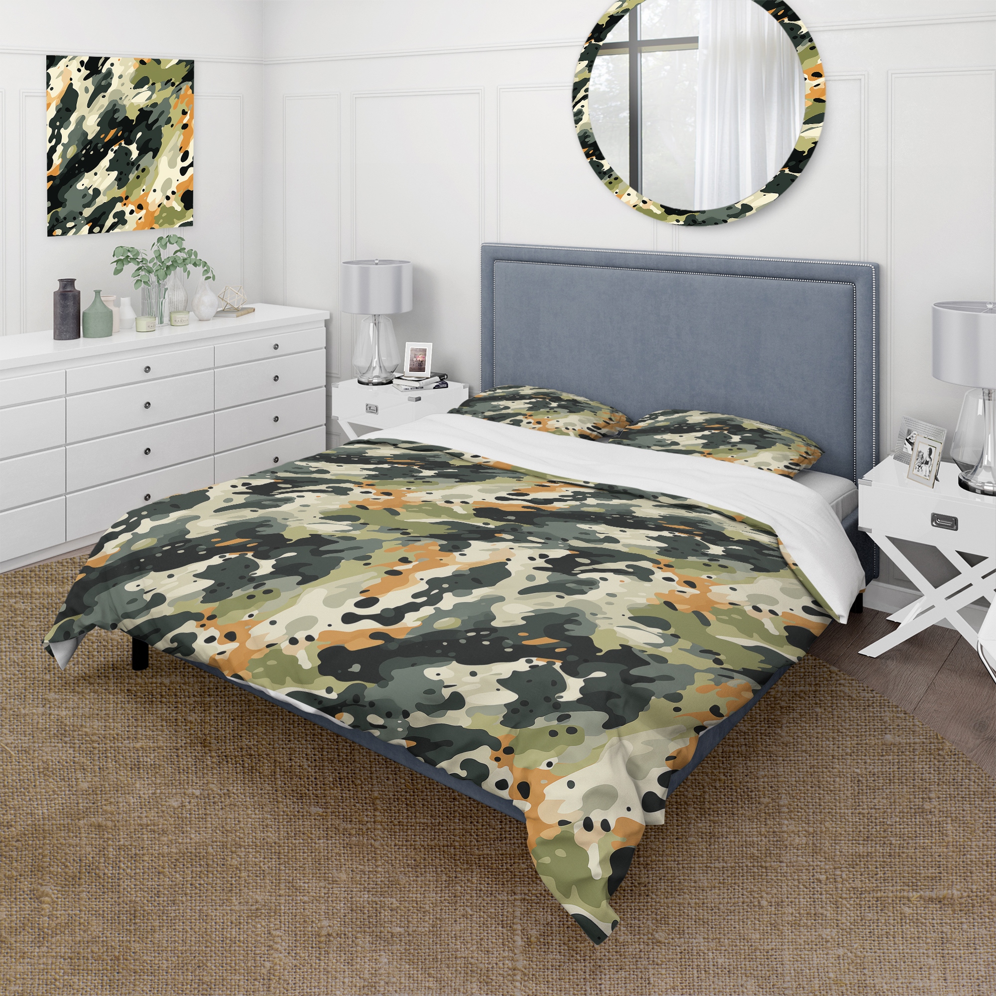 Camouflage shop bed set