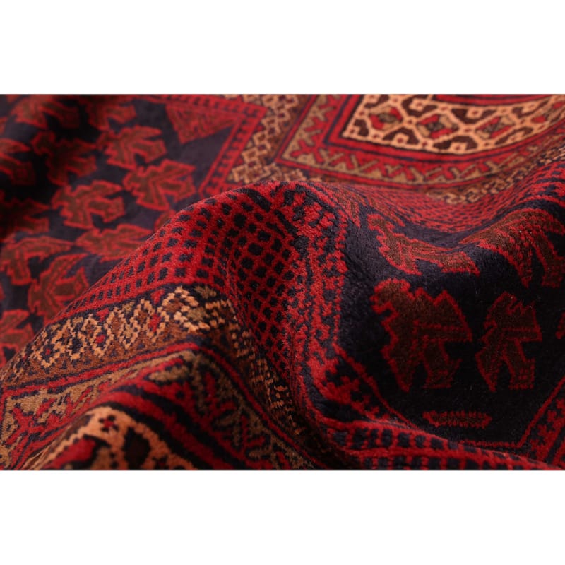 ECARPETGALLERY Hand-knotted Teimani Red Wool Rug - 3'2 x 5'5