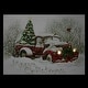 LED Lighted Fiber Optic Truck and Tree Christmas Canvas Wall Art 11.75 ...