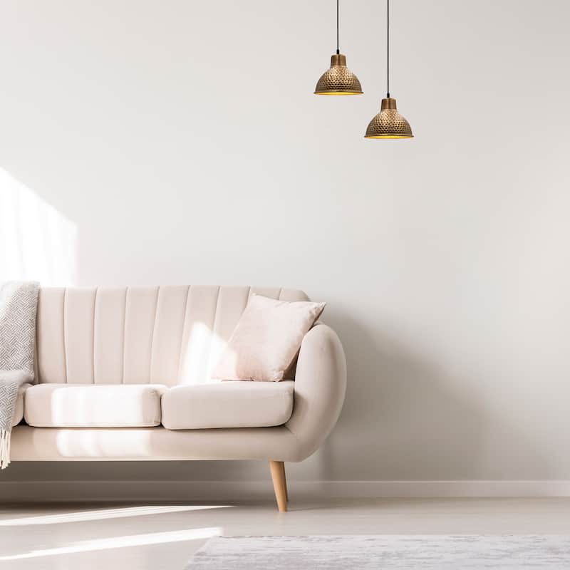 Carbon Loft Valemon 6.5-inch Hammered Metal 1-light Pendant