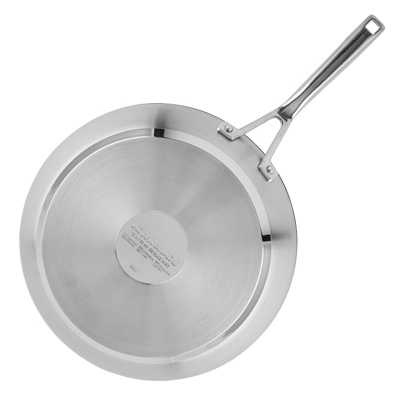 KitchenAid 3-Ply Base Stainless Steel Nonstick Induction Frying Pan, 12-Inch, Brushed Stainless Steel