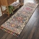 preview thumbnail 20 of 50, Nourison Moroccan Casbah Boho Geometric Tassel Area Rug 2'3" x 8' Runner - Grey - Runner/Rectangle