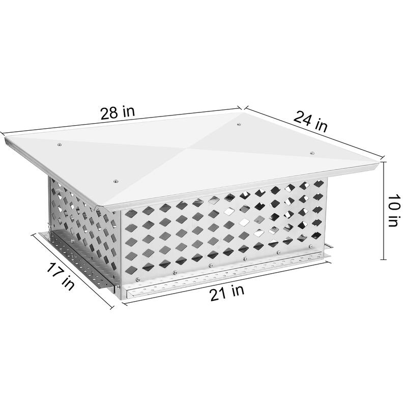 8" x 13" Chimney Cap - 17x21 inch