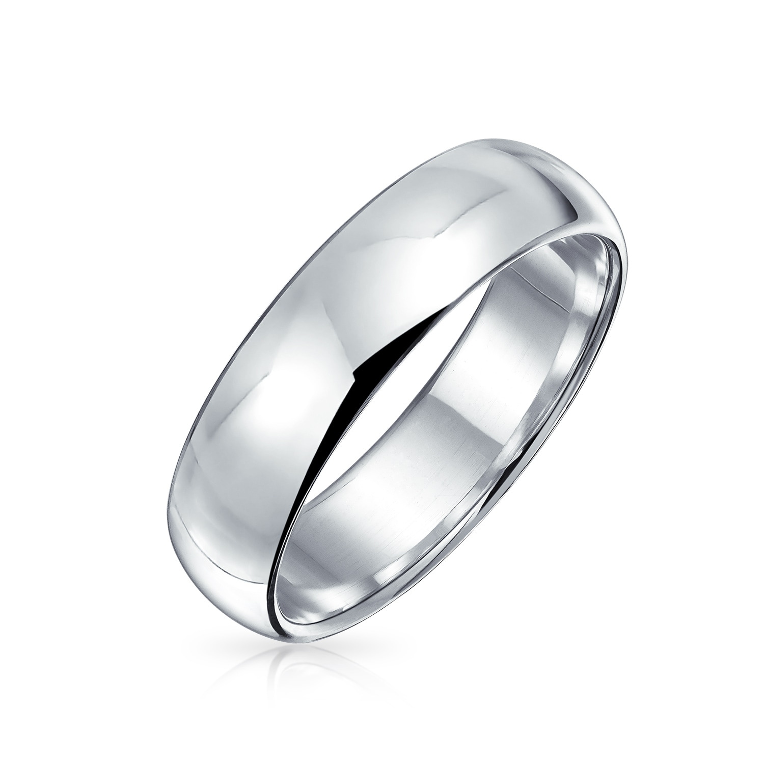 Couples Wedding Band Ring Solid 925 Sterling Silver 5MM Comfort Fit
