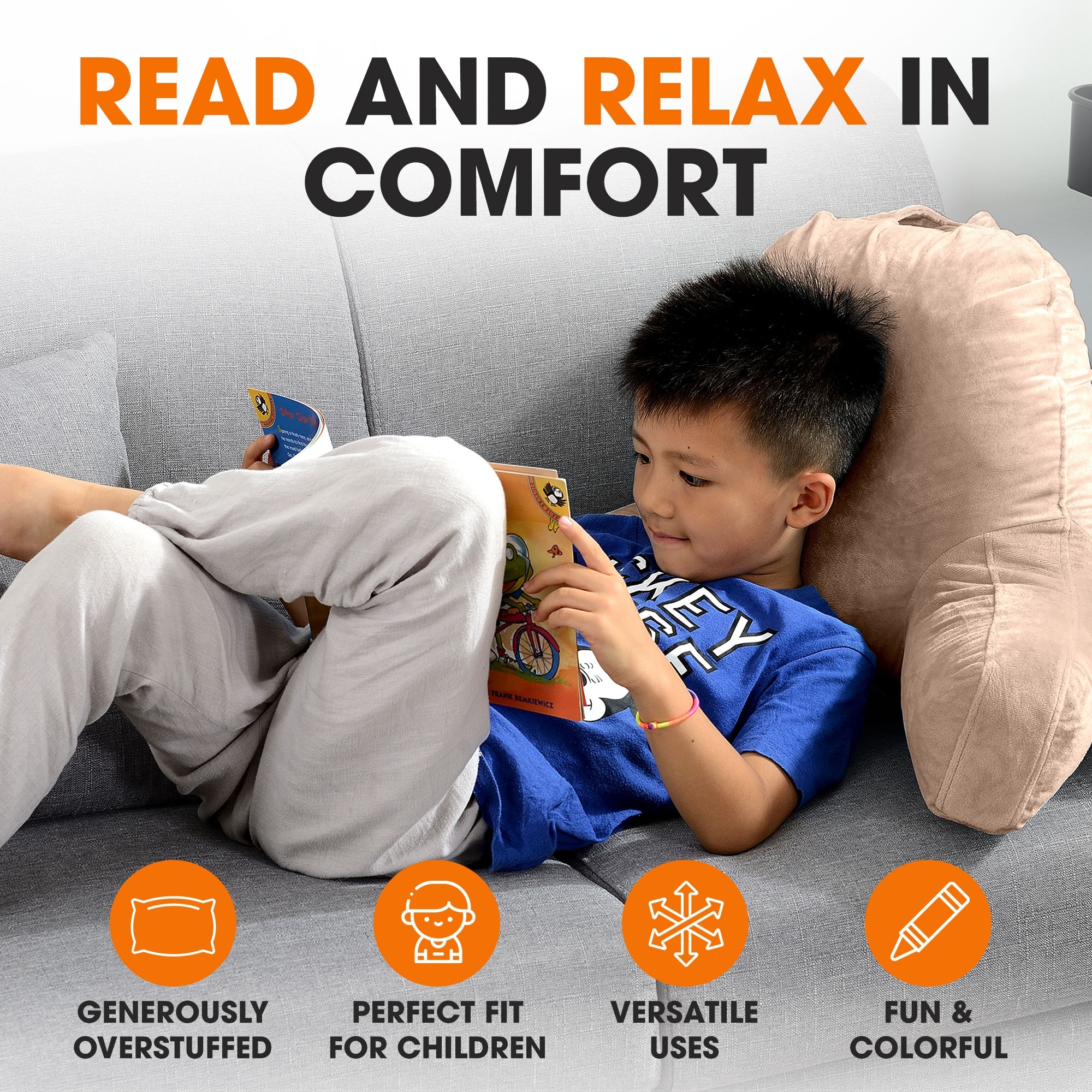 Kids backrest hot sale pillow