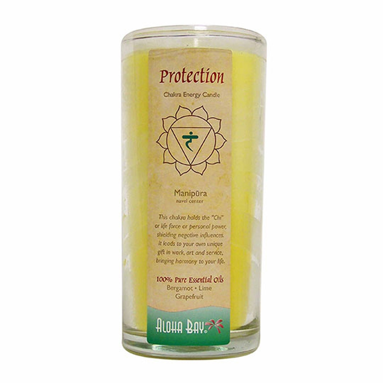 Jar Protection Pack Of 3 11 Ounce Aloha Bay Chakra Energy Candle 