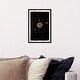 preview thumbnail 3 of 62, Astrology Map, Solar System Planets Modern Black Canvas Wall Art Print for Bedroom