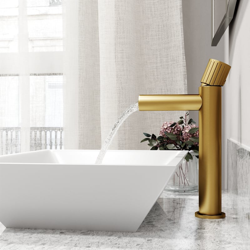 VIGO Ashford 11" H Single Handle Single Hole Vessel Bathroom Faucet