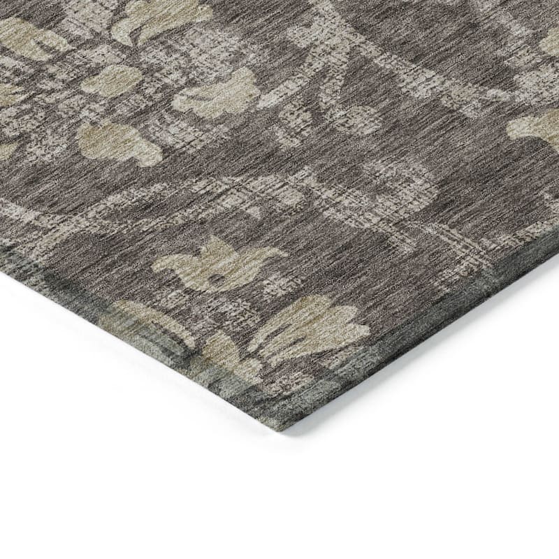 HomeRoots Floral Traditional Rectangle Outdoor Rug