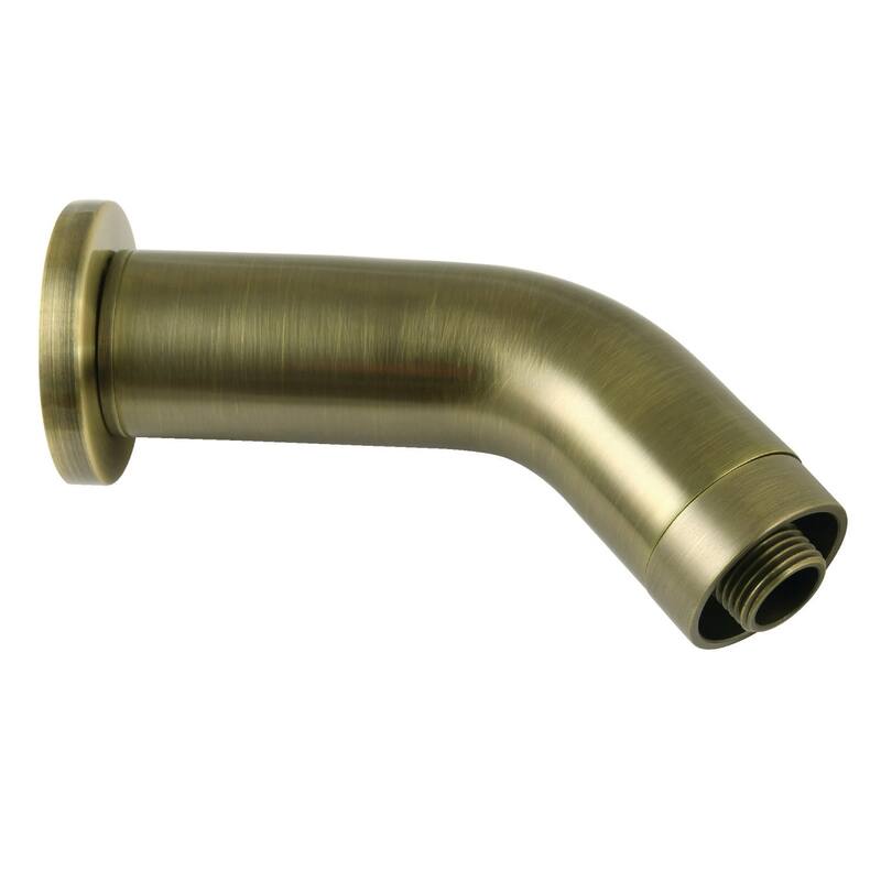 Kingston Brass AquaElements 6-1/2" Wide Shower Arm with Flange - Antique Brass
