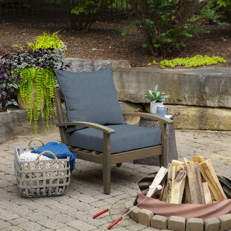 ARDEN Denim Alair Outdoor Deep Seat Cushion Set - 24 W x 24 D in.