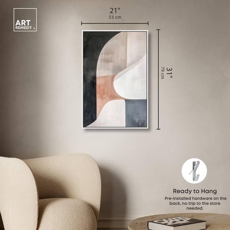 Curved Contour II Canvas by Art Remedy