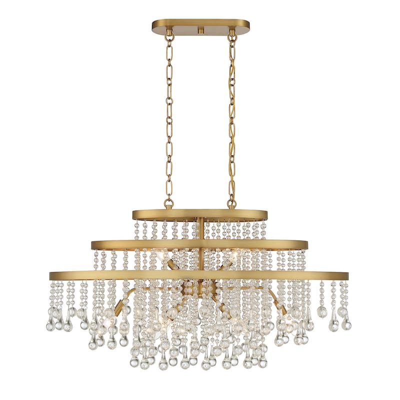 Savoy House 1-1867-10 Luna 10 Light 36" Wide Crystal Chandelier