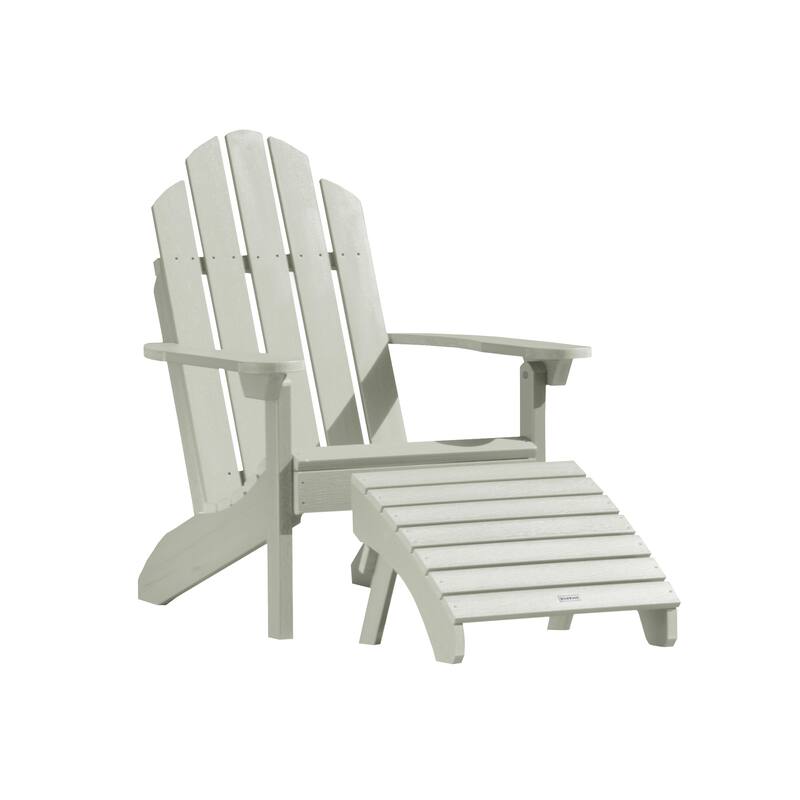 HIGHWOOD Outdoor Chair and Ottoman Set - Eucalyptus