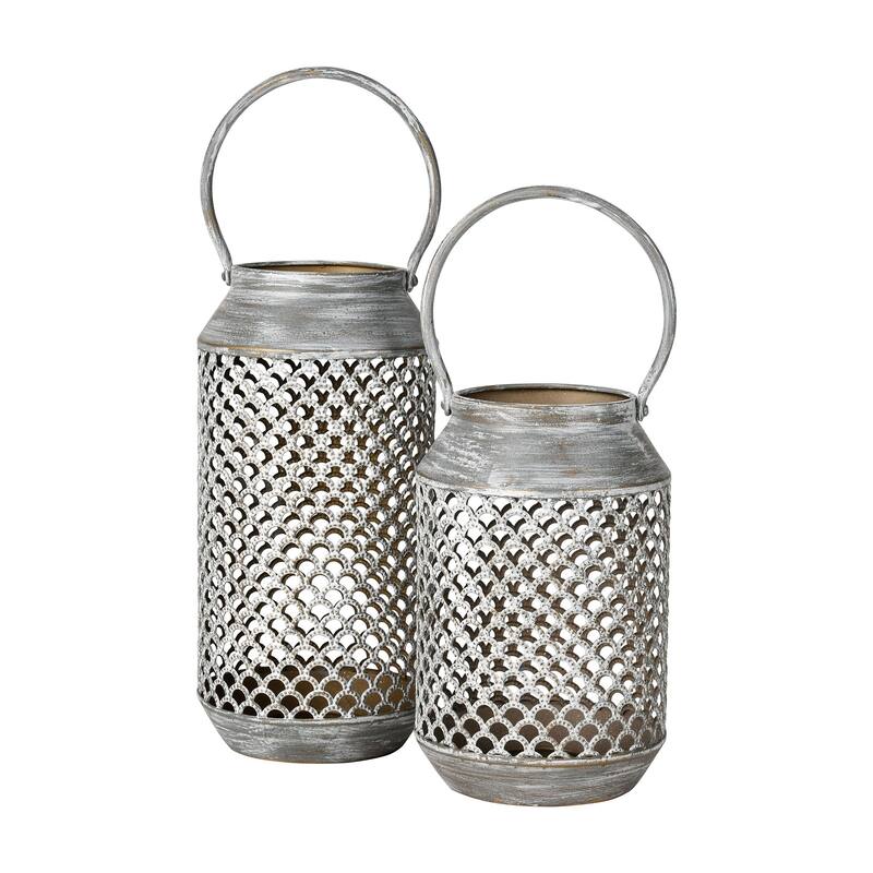 Elk Home Pennywell Aged Silver Metal 6 Inch Wide Lantern