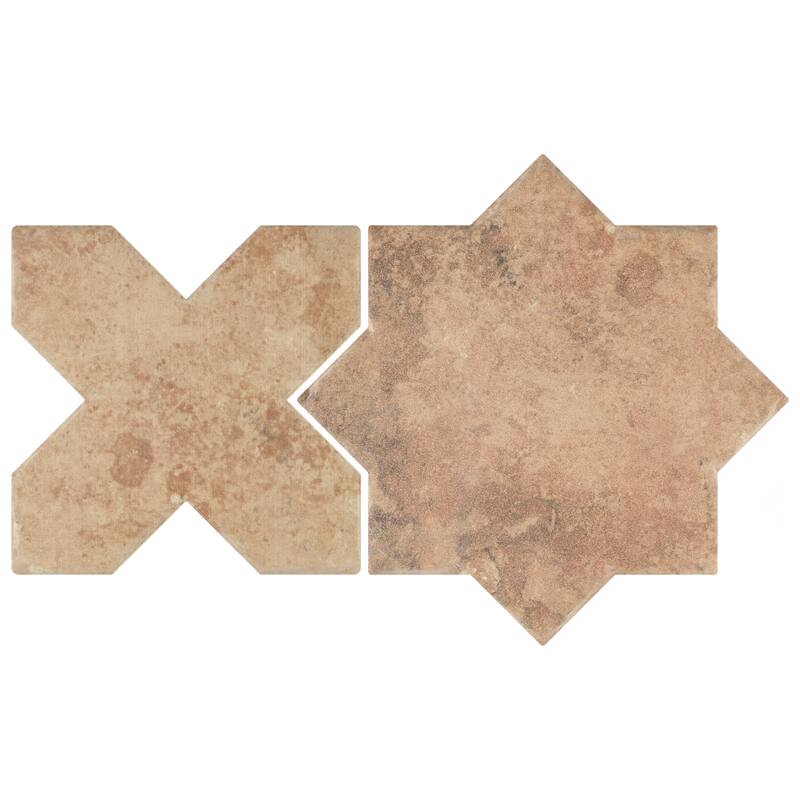 Merola Tile Tech Land Star Fire/Cross Fire 6" x 12" Porcelain Floor and Wall Tile - 2 Tiles