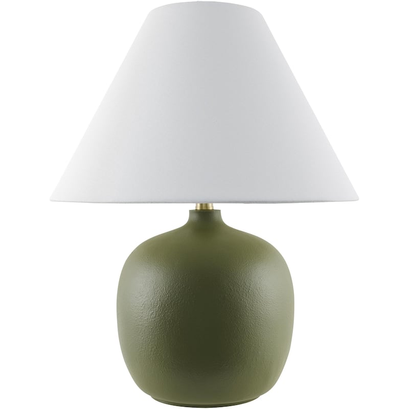 Livabliss Makurdi Traditional Accent Table Lamp - 23"H x 17"W x 17"D - Dark Green
