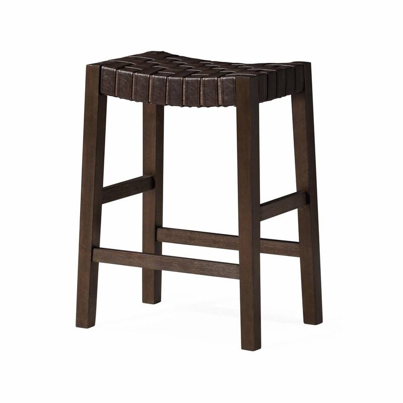 Maven Lane Emerson 26" Counter Height Kitchen Stool - Single - Weathered Brown