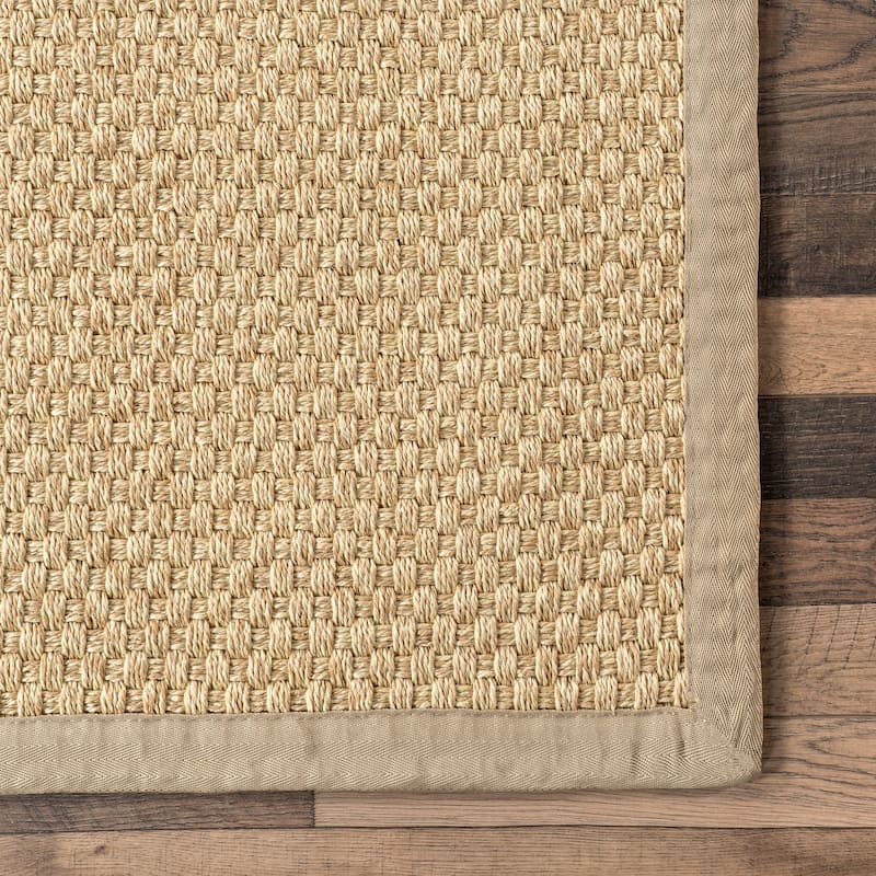 Nuloom Meena Faux Seagrass Bordered Indoor/Outdoor Area Rug