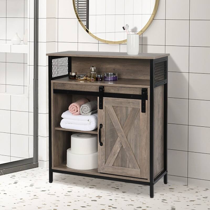 Sliding Door TwoDrawing TwoLayer Rack Bathroom Bed Bath