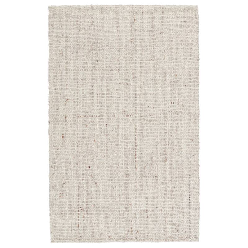Juniper Home Cambridge Collection Basket Weave and Tweed Design Wool Area Rug