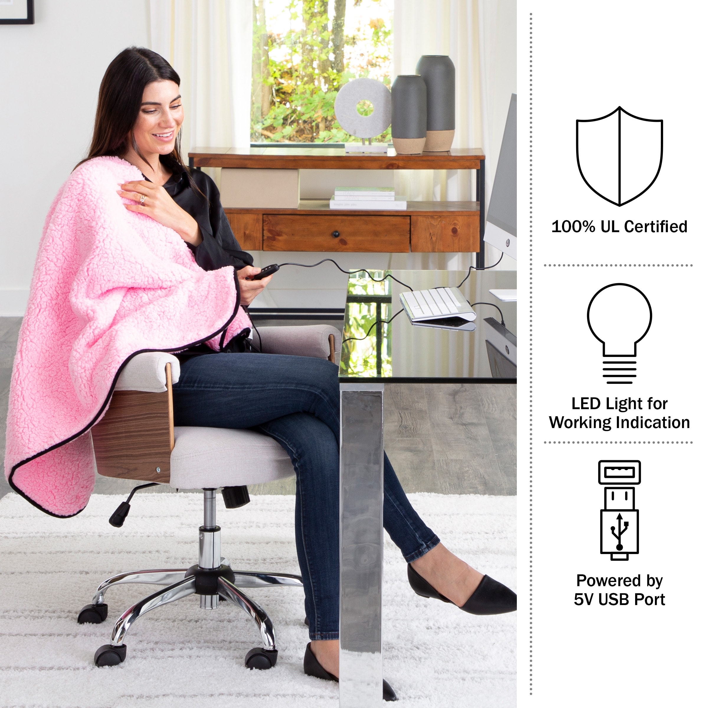 Electric blanket best sale for office chair