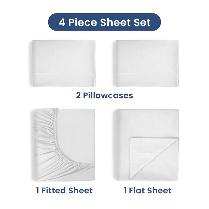 Martex 225 TC - Soft Breathable Durable Deep Pocket - Bed Sheet Set